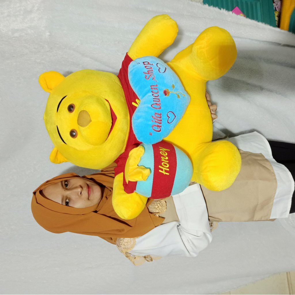 Boneka winnie the pooh jumbo MURAH BISA UKIR DAN CETAK