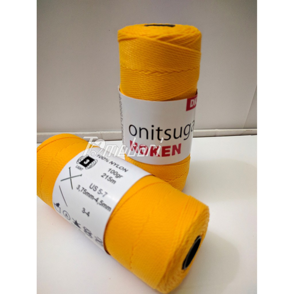 BENANG RAJUT NILON ONITSUGA NOKEN KUNING JERUK  NOK - 132