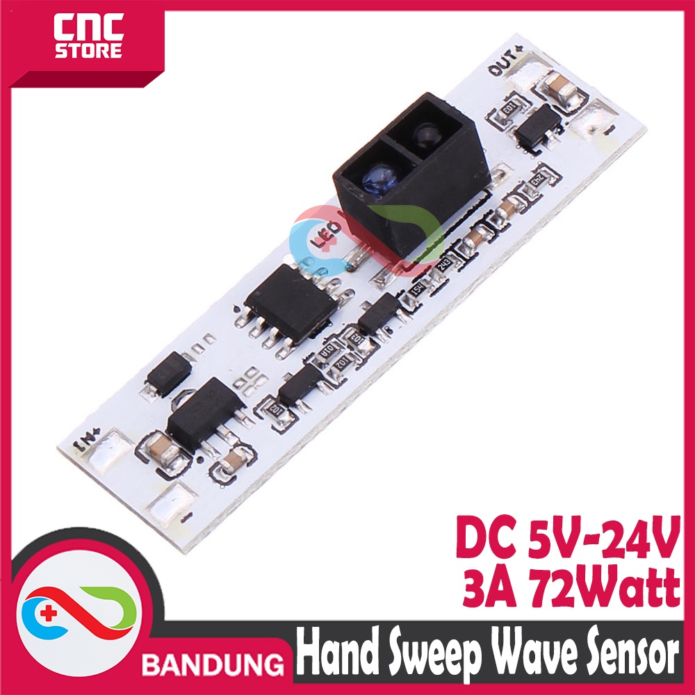 HAND SWEEP WAVE SENSOR SWITCH MODULE 5V 12V 24V 72W