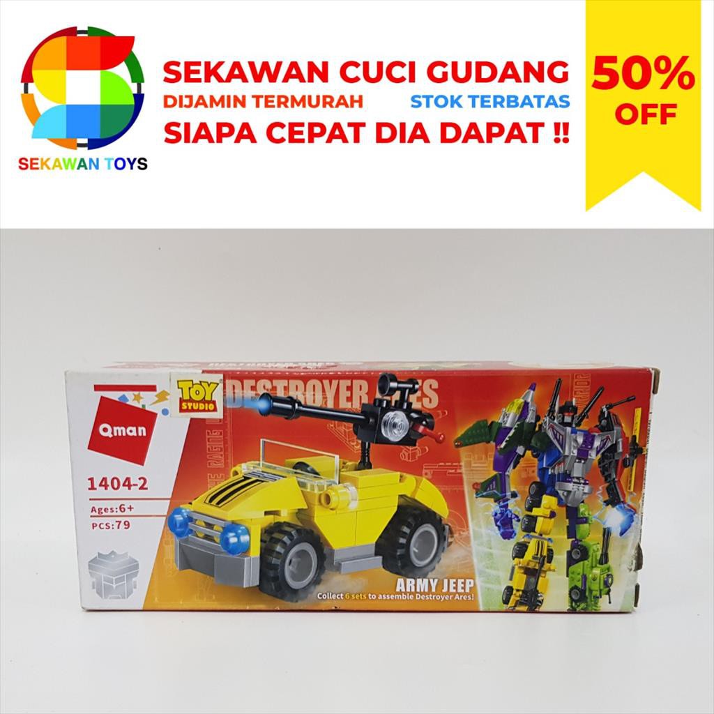 Mainan Block Qman Robot Action / Block Qman Destroyer 1404 SEKAWAN SALE