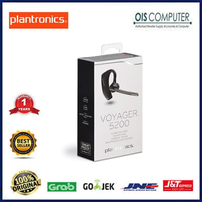 Plantronics Bluetooth Headset Voyager 5200 Earphone - Black