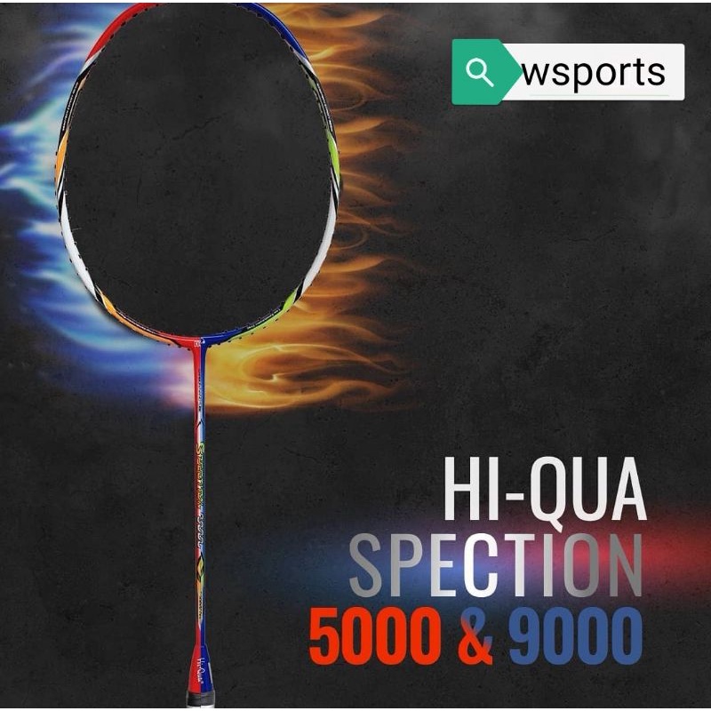 Raket Badminton HiQua Spection 5000 9000 Original