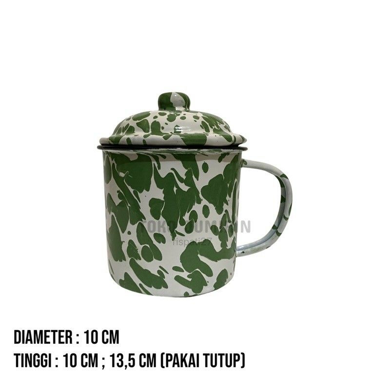 Mug Cangkir Enamel / Blirik Timbangan 10 cm