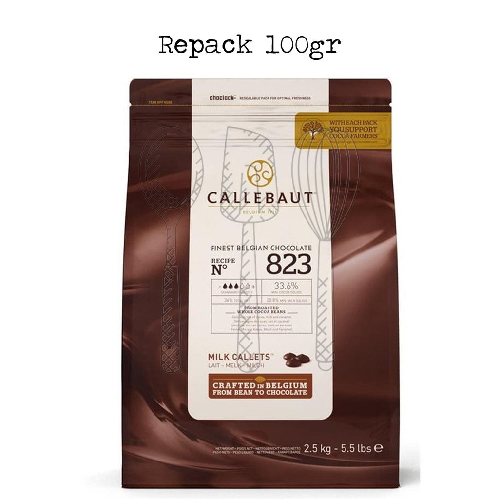 

Callebaut 823NV Milk Chocolate 33,6% repack 100gr