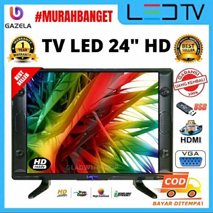 Weyon Sakura Gazela Terbaru TV LED 24 inch Double Speaker  Digital TV HD Ready Televisi Murah Suport