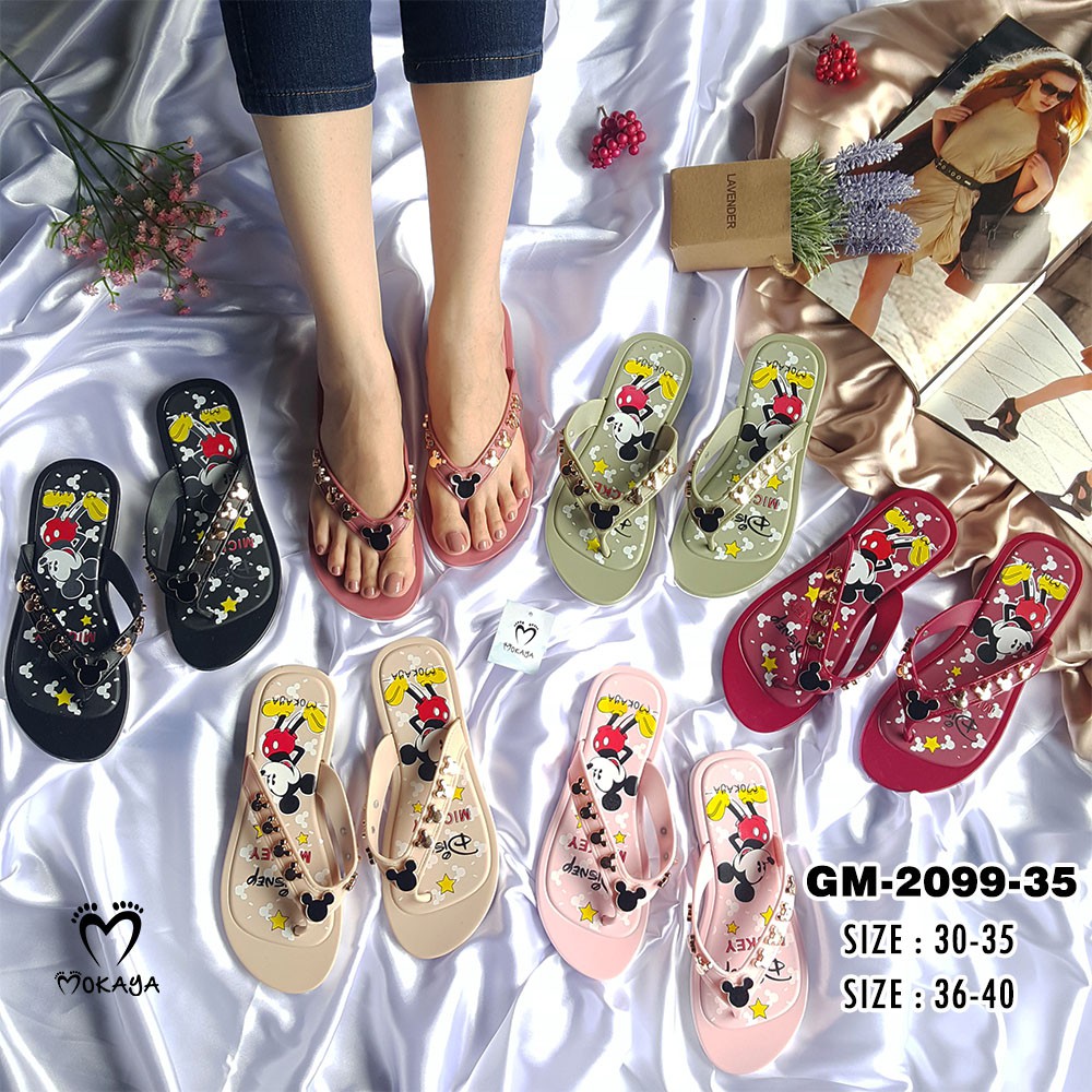 Sandal Jepit Anak Cewek Mainan Mickey Mouse Cantik Lucu Keren Import Mokaya/ Size 30-35 (GM-2099-35)