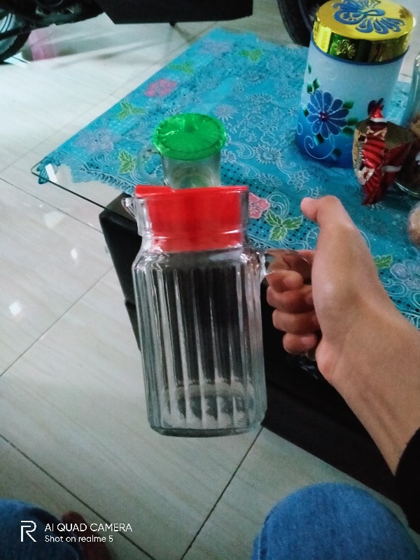 Pitcher Water Jug 500 Ml Tempat Air Minum Kaca Pitcher Kaca Tebal