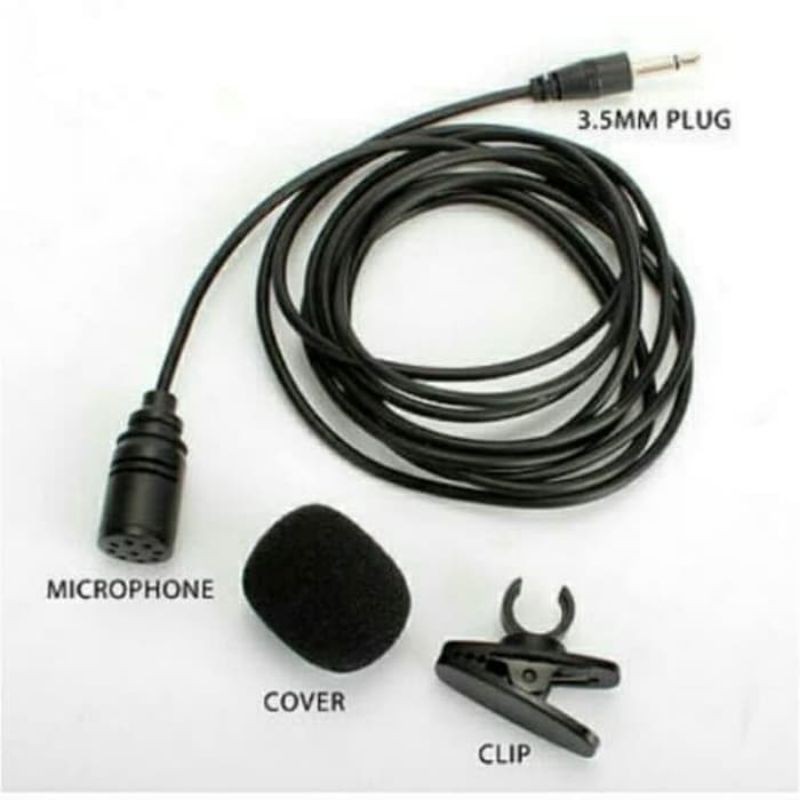 MIC 3.5mm microphone with clip mic on for smartphone android mic jepit