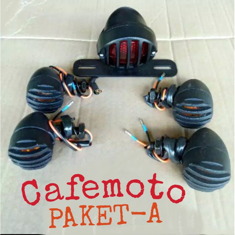 paket SEN dan STOP Lamp GRILL Lampu TRALIS Custom Japs Bulat Japstyle caferacer