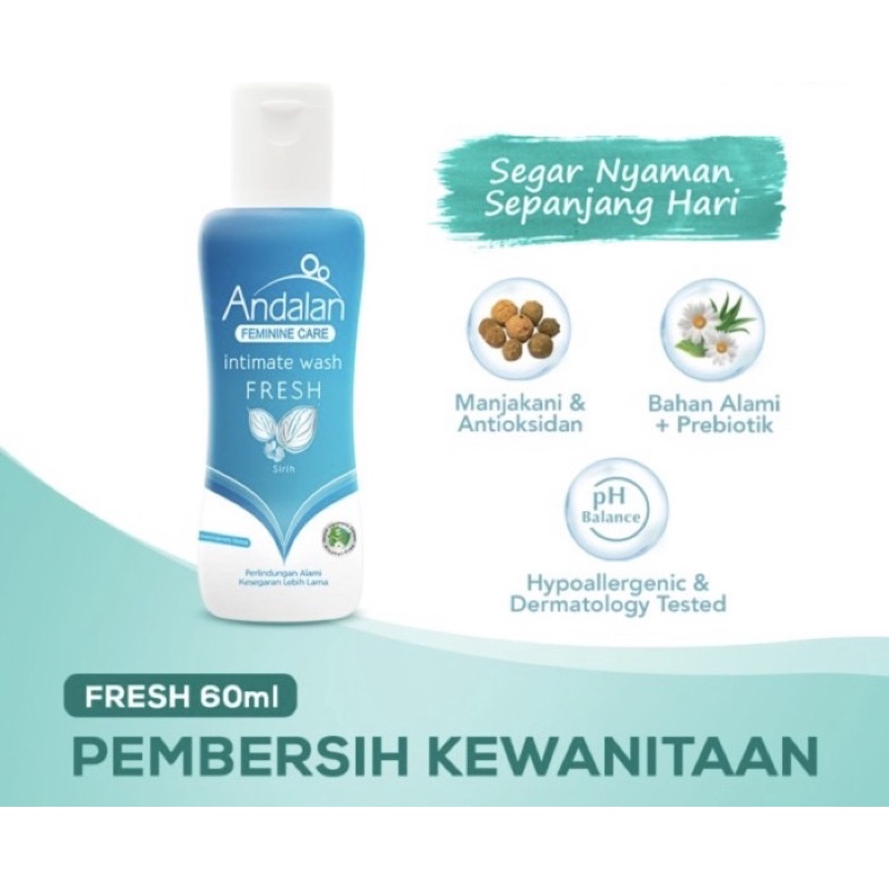 Andalan fresh intimate wash 60 ml ( pembersih area kewanitaan )