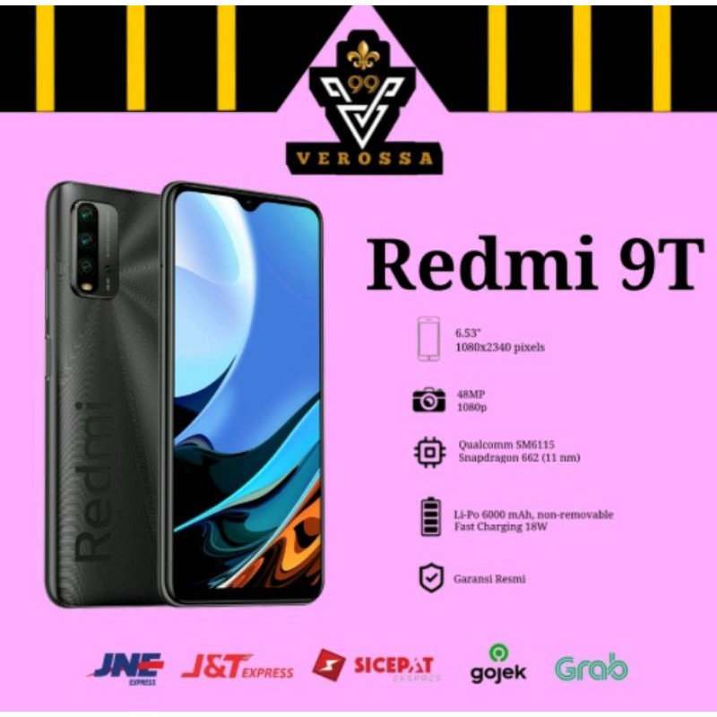 Xiaomi Redmi 9T 4/64GB- GARANSI RESMI XIAOMI