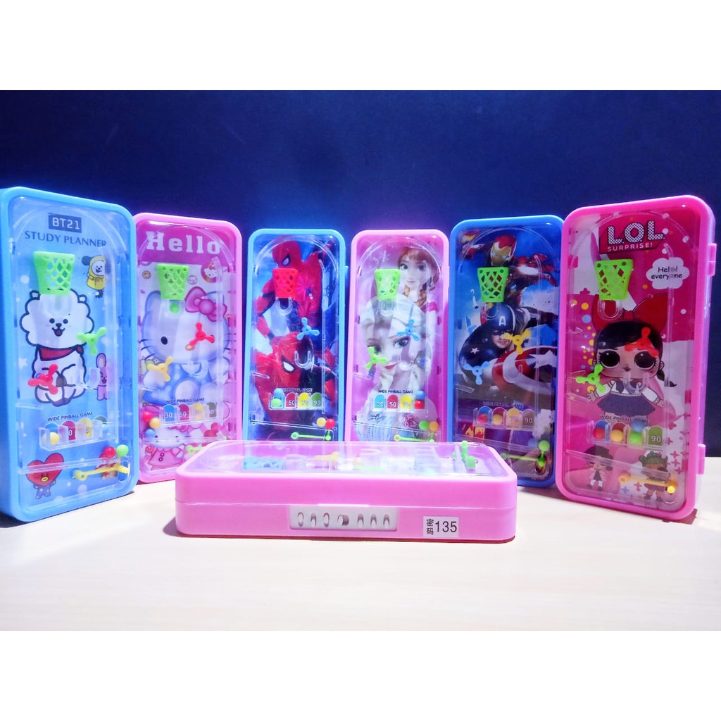 

ROYALE STATIONARY - Kotak Pensil PINBALL 2 Susun Karakter Kartun