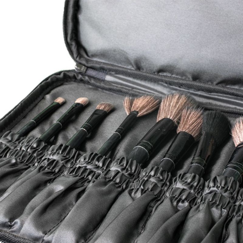 Kukaku black organizer pouch brush/tempat kuas brush/brush mua/brush makeup