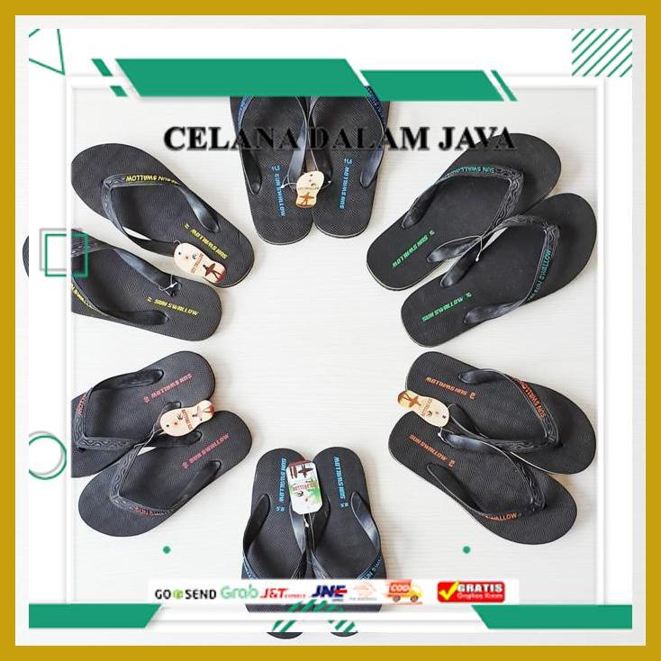 SANDAL JEPIT SUN SWALLOW PRIA HITAM EXCLUSIVE KUALITAS SANGAT BAIK