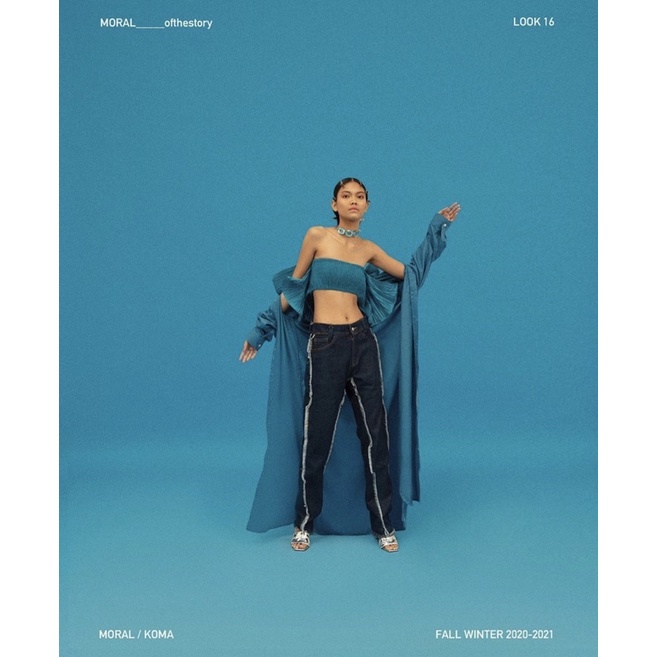 STUDIO MORAL Italian Cotton Maxi Shirt In Sky Blue