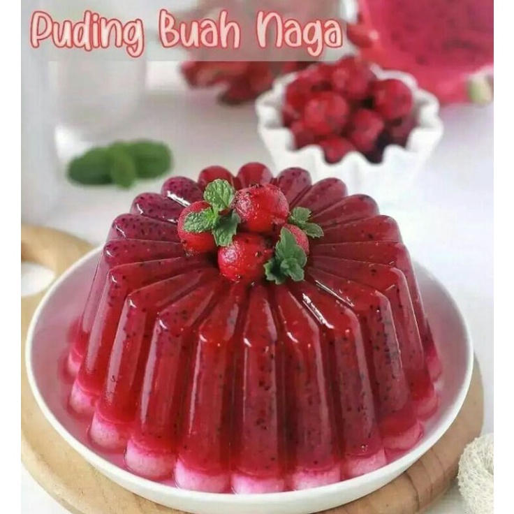 Puding Buah Naga/Puding Ulang tahun/Puding sehat