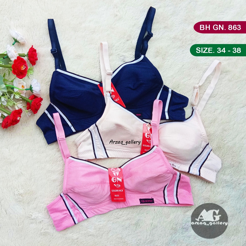 BH Golden Nick Sport GN863 / Bra Wanita Dewasa List | Bra Remaja | Bh | Miniset | Pakaian Dalam Anak Remaja Perempuan