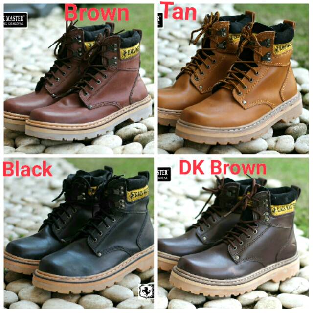 KULIT SAPI ASLI SEPATU BOOT FULL KULIT ASLI ! BLACKMASTER CAT