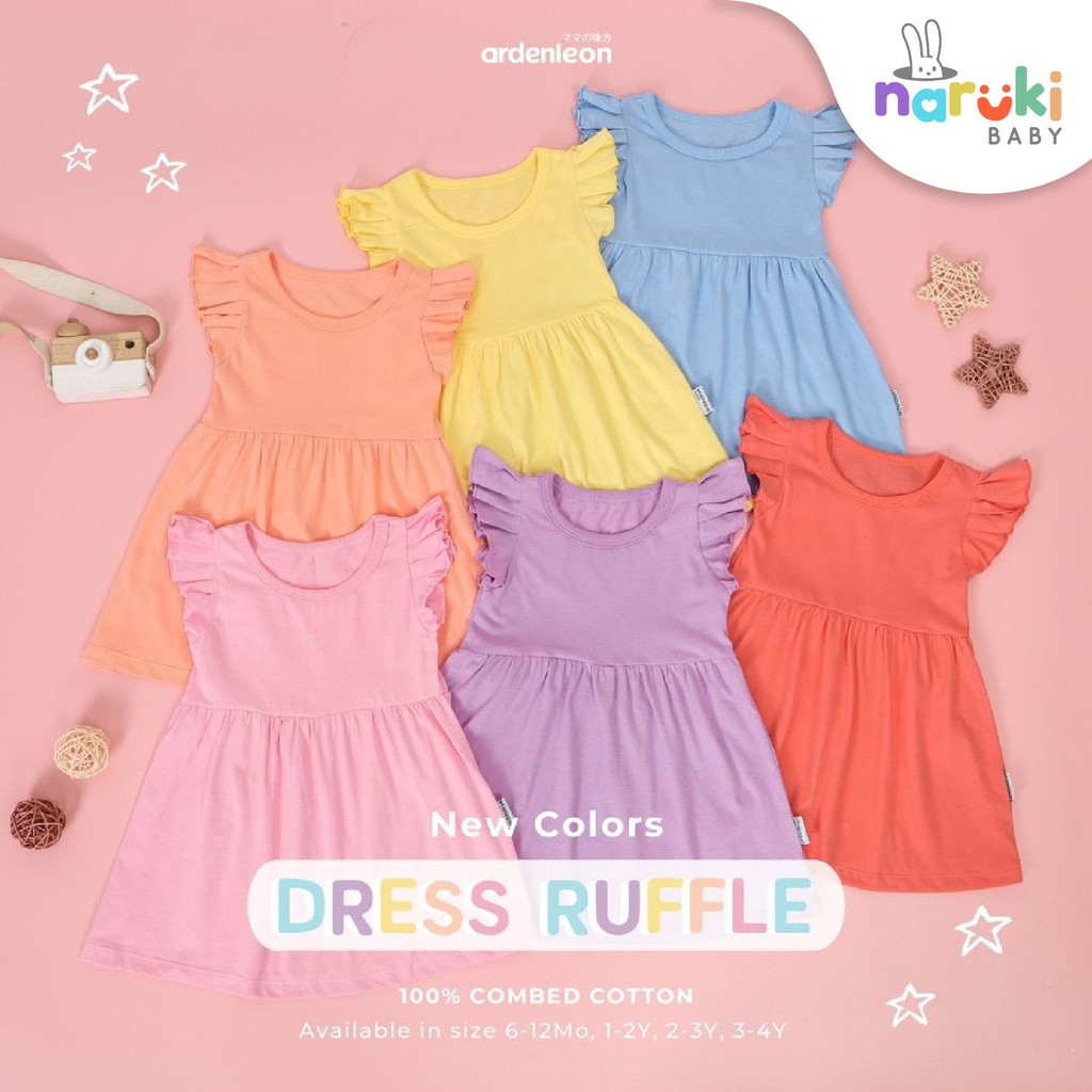 Ardenleon Baju Dress Ruffle Baby Kids Arden Leon Anak Bayi (NEW COLOR)