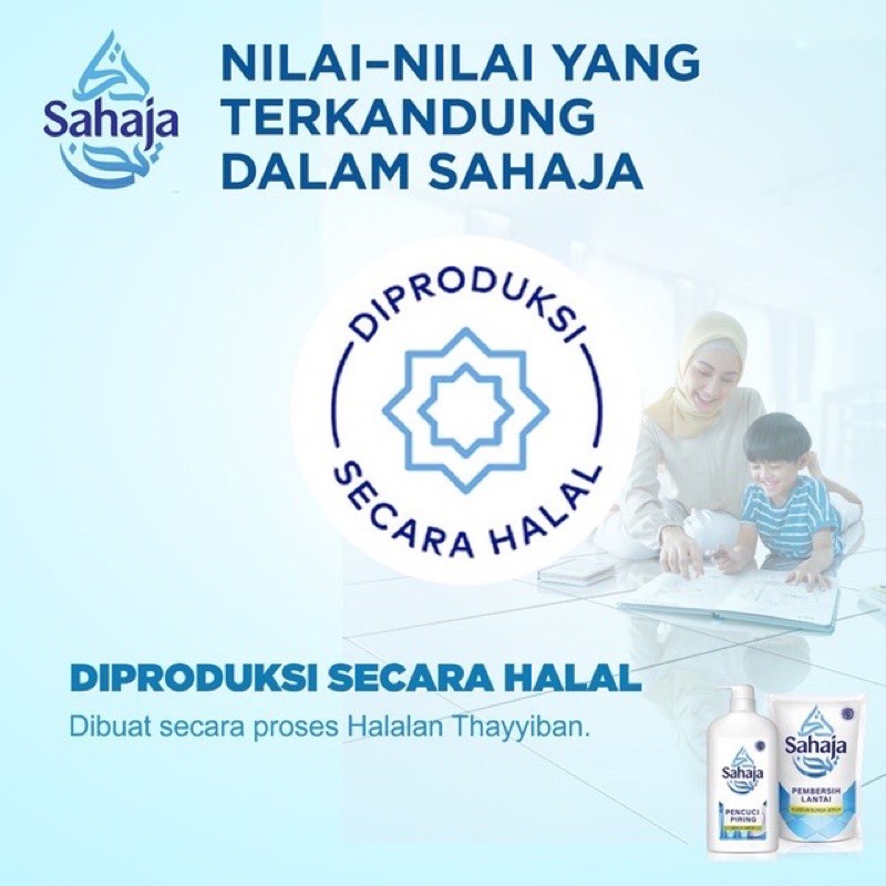 Sahaja Pembersih Lantai Kuntum Bunga Jeruk 350ml Kemasan Refill Pouch