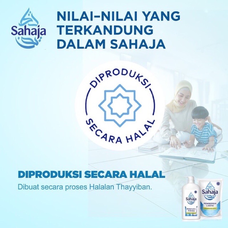 Sahaja Pembersih Lantai Kuntum Bunga Jeruk 350ml Kemasan Refill Pouch