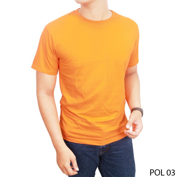 Kaos Polos Pria Pendek - Oneck / Basic Tshirt Oneck 100% Cotton Combed - POL (COMB)