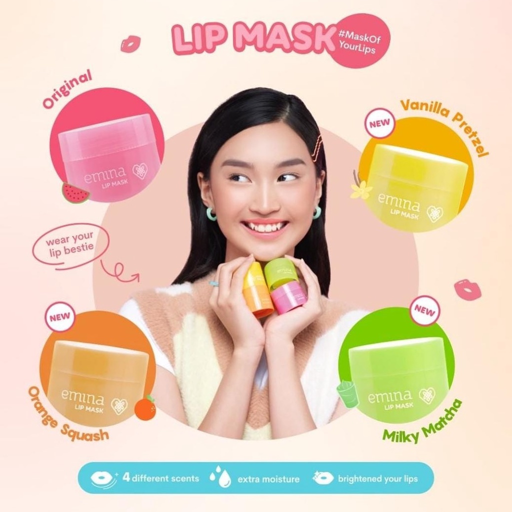 (BISA COD) Emina Lip Mask