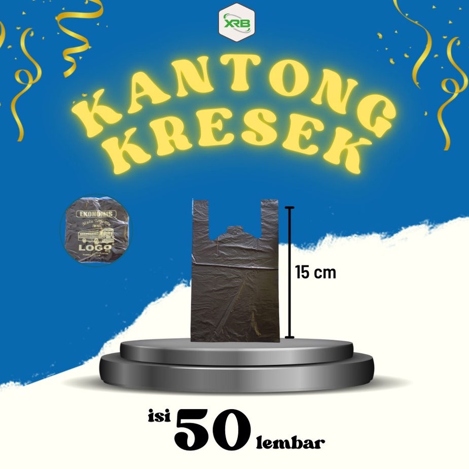 Kantong Kresek HDPE Kantong Plastik Hitam Ekonomis Uk 15 Uk 17 Uk 28 Uk 40 1 Pack isi 50 Lembar Kantong Kresek Packing Paket Online