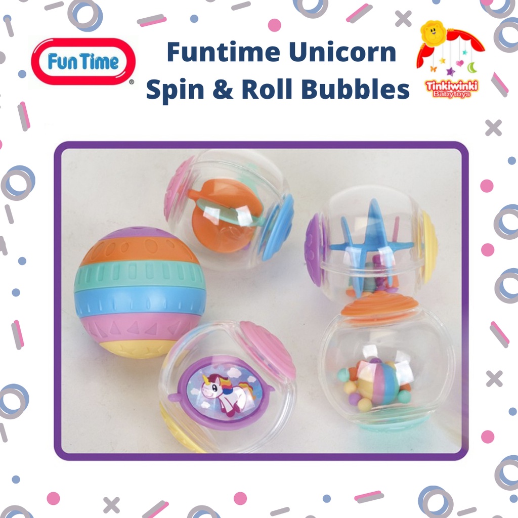 FUN TIME Unicorn Spin &amp; Roll Bubbles