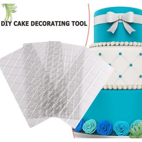 Impression Mat - Plastik Embossing Fondant Geometrik