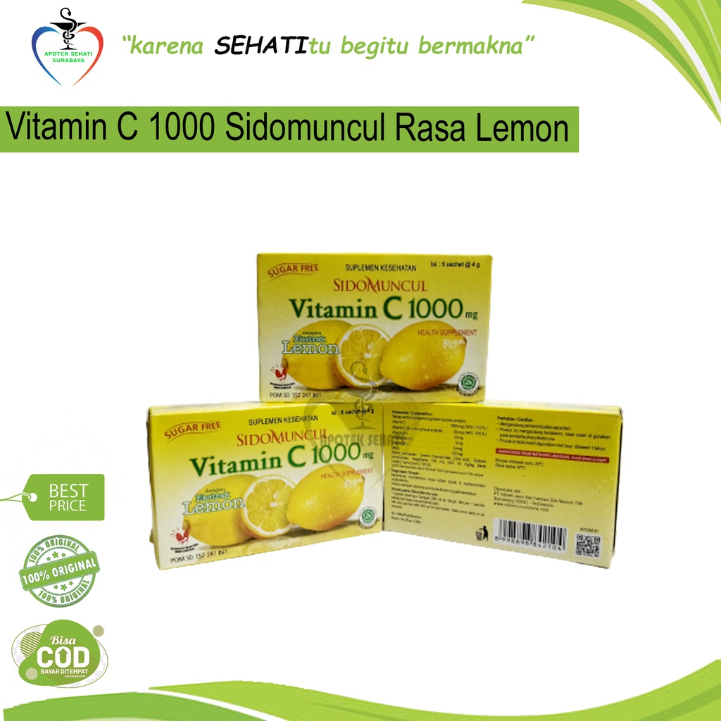 C 1000 SIDOMUNCUL VIT C SUPLEMEN DAYA TAHAN TUBUH ANTIOKSIDAN