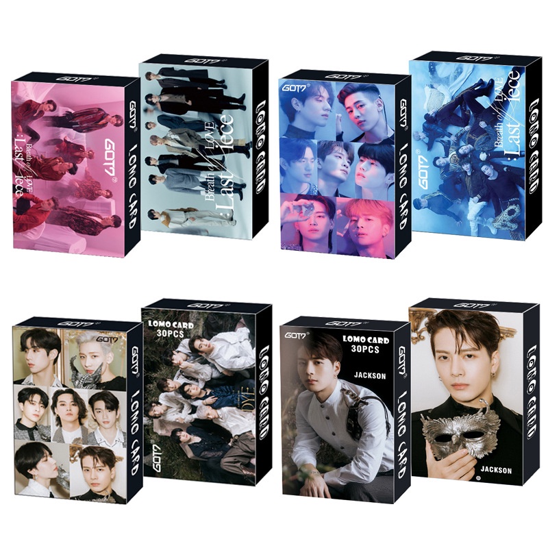 30pcs / box Kartu Lomo Foto JB JinYoung Jackson Got7 Album Breath Love Last iece