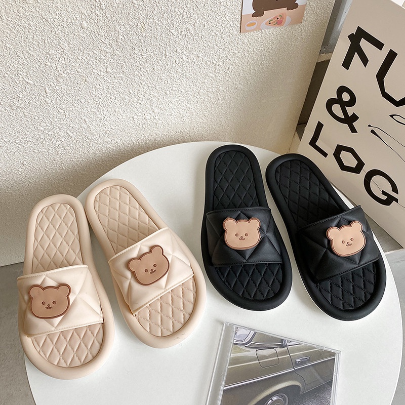 [littlecrab] Sendal Rumah Berkualitas Bear Atas Sandal Lucu Unik Beruang Keren Trendy Sandal Empuk Sendal Karet Korean Style