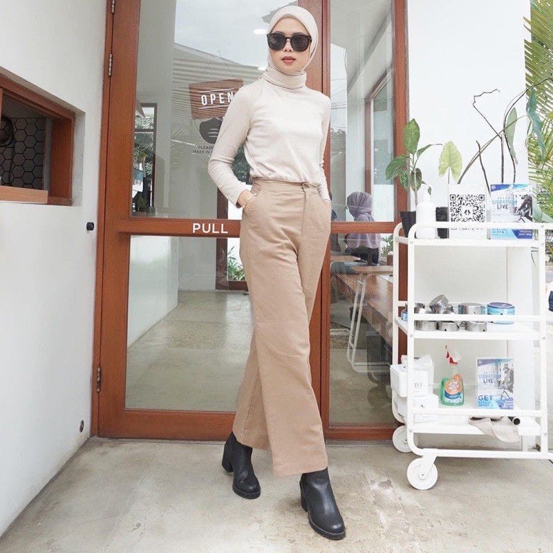 Celana kulot panjang murah berkualitas Loose Pant Kullot Highwaist