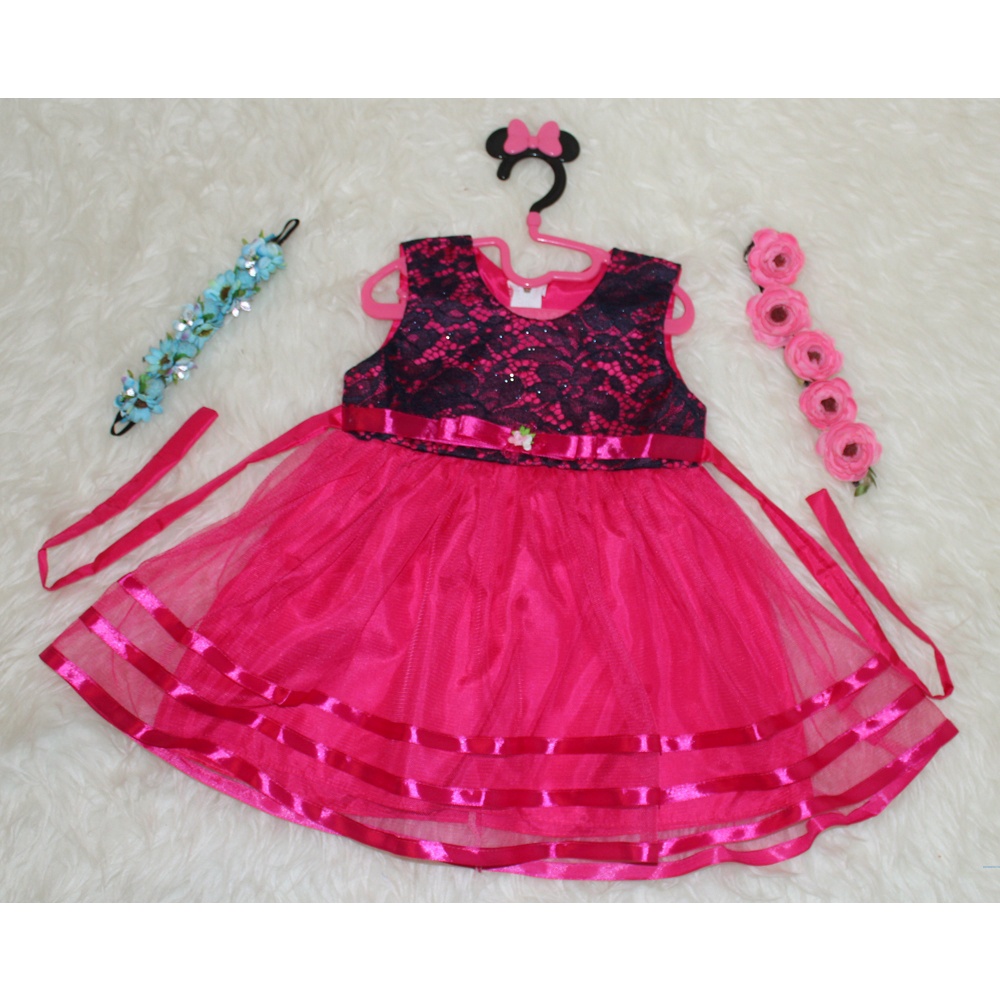 Dress kids Sari/Dress Anak Perempuan / Gaun Pesta Anak Umur 3-5 tahun/Brukat Kombi Tutu