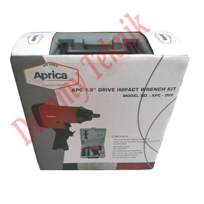 Mesin Bor Angin Kompresor / Air Impact Wrench Set APRICA