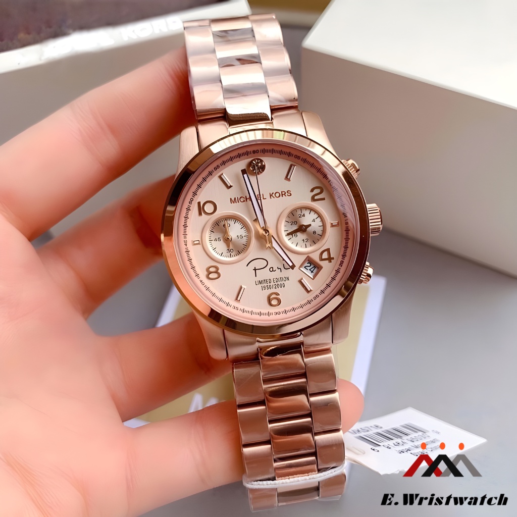 Michael Kors Original PARIS MK 5716 Rosegold COD Garansi Uang Kembali