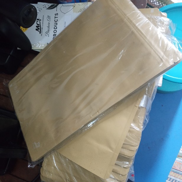 Standing Pouch Eco Laminated Craft Paper Kemasan Kertas Kraft Food Snack Coffee Kopi Bubuk Packaging