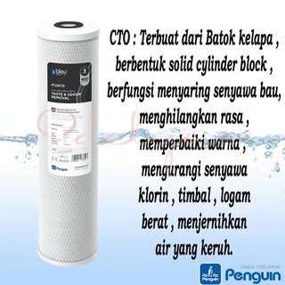 Paket Filter Air Sumur/Tandon/Toren Penguin Pbf 20"( Pp + Cto + Gac