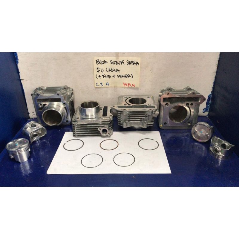 CYLINDER BLOCK / BLOK SUZUKI SATRIA FU 150 KARBU (+RING +PISTON) STANDAR