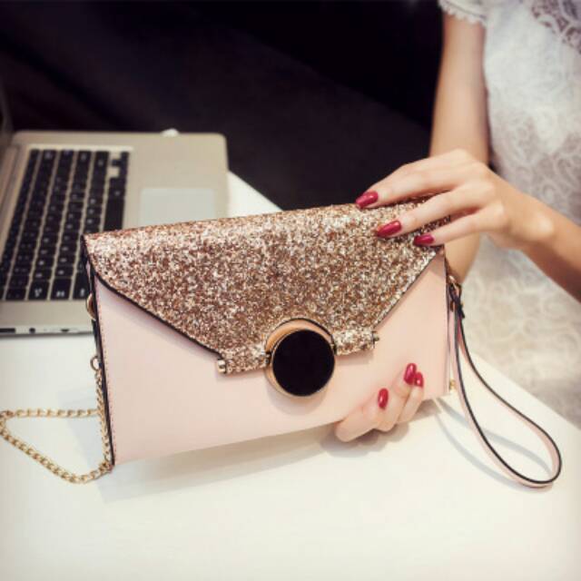 TAS PESTA IMPORT WOMEN CLUTCH TAS LEBARAN TAS WISUDA MUTIARA BLINK TAS IMPORT BATAM
