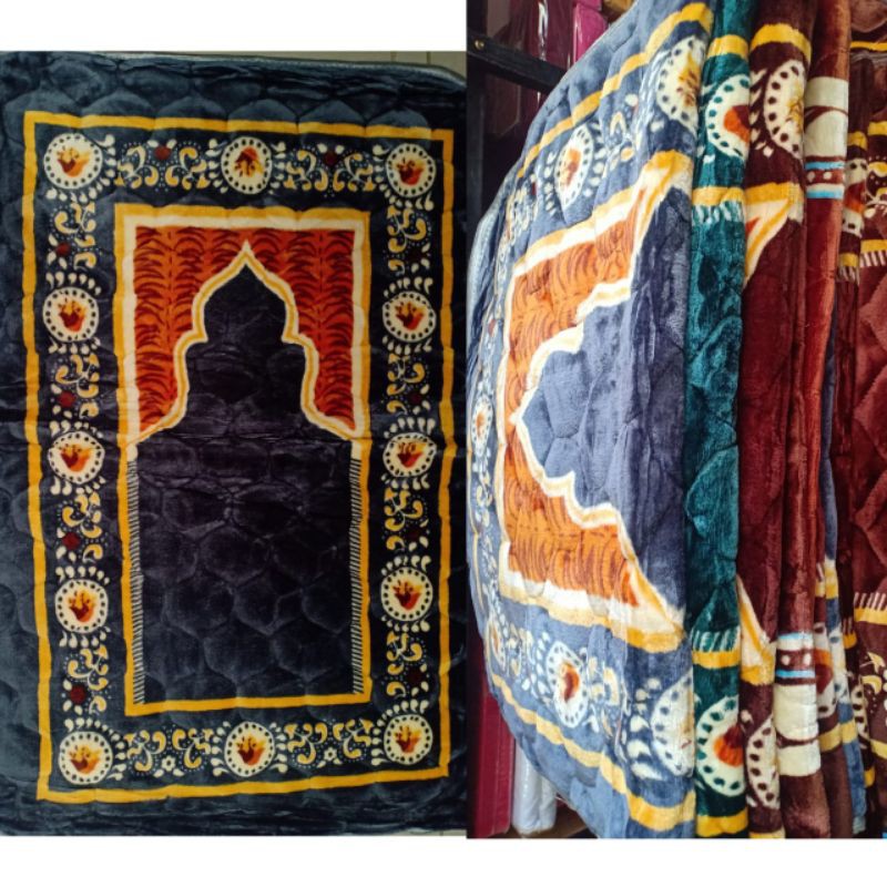 SAJADAH EMBOS BY SRH INDONESIA  UKURAN 80cm ×120 cm/SAJADAH EMBOS NON RUMBAI JUMBO 70×110cm