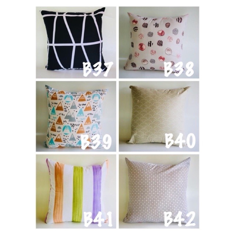 Sarung Bantal Duduk | Sofa | Kursi | Bangku | Motif &amp; Polos ukuran 30 35 40 45