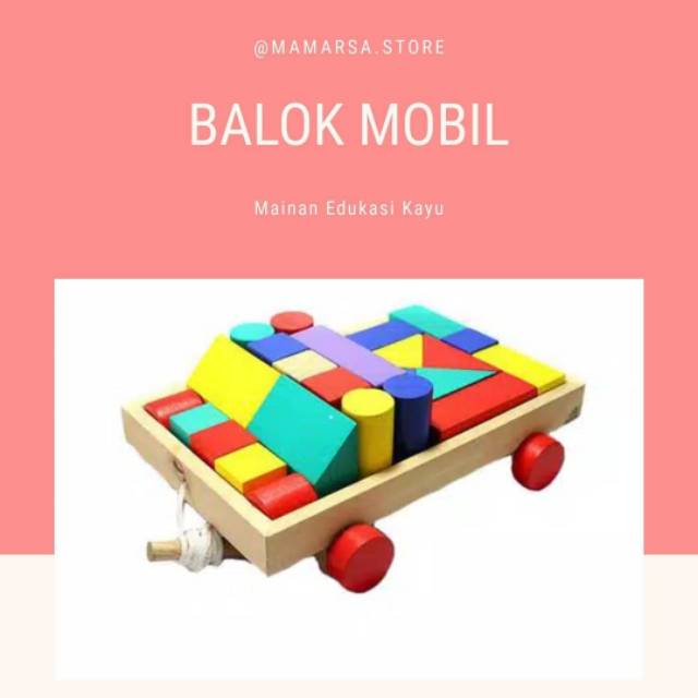 BALOK MOBIL | BALOK KAYU TERMURAH | MAINAN EDUKASI KAYU | MAINAN BALOK ANAK | MAINAN EDUKATIF