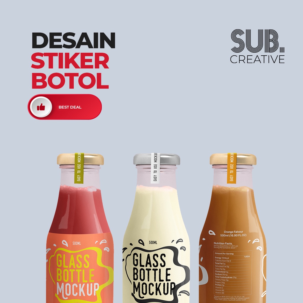 Jasa Desain Stiker Botol Premium