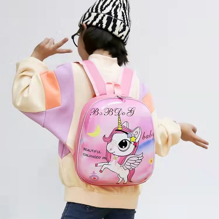 HAPPY TIME TAS SEKOLAH ANAK PEREMPUAN &amp; LAKI LAKI TAS RANSEL TELUR UNICORN ANAK TK CEWEK TAS SEKOLAH LUCU