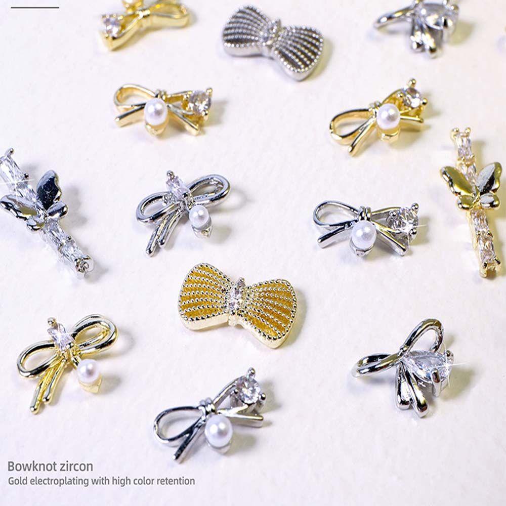 AUGUSTINA Agustin 3D Dekorasi Kuku Mewah Manicure Nail Drills Zirkon Kristal Nail Charms