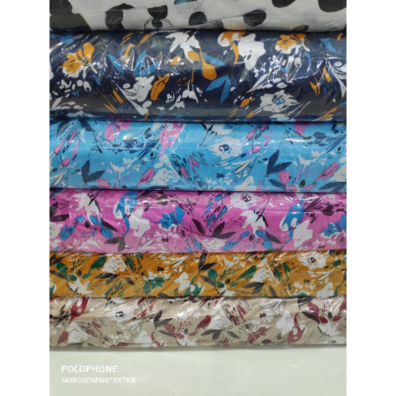 Kain Katun Rayon Tie Dye Shibori Lembut Motif