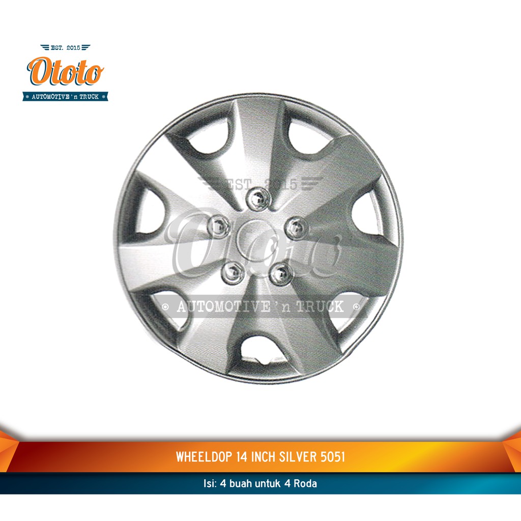 Wheeldop Wheel dop Roda Ring 14 SILVER 5051