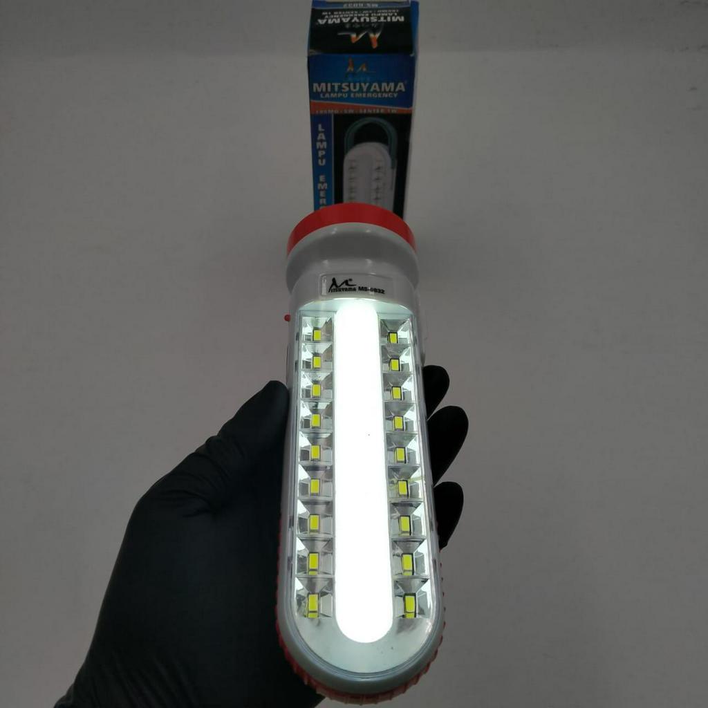 MS-6032 Lampu Led EMERGENCY Dual Function Mitsuyama Lampu Rechargeble LED Cahaya Tahan Lama